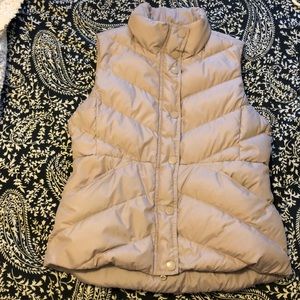 M J. Crew Puffer Vest Tan/Cream